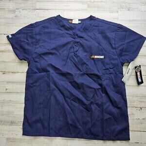 NASCAR Scrub Top Medical Shirt Unisex Size XS (Measures Bigger)